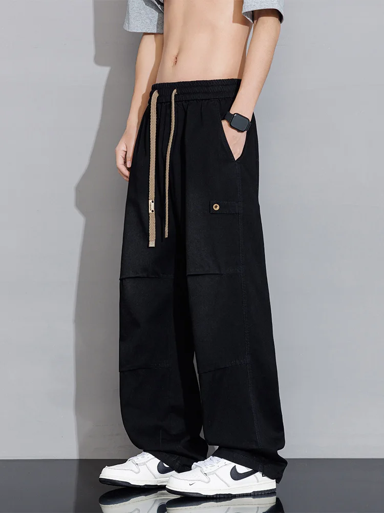 Men's Cargo Jeans 2026 New Spring Summer Wide Leg Denim Pants Straight Baggy Jeans Asian Size L-5XL - Image 4