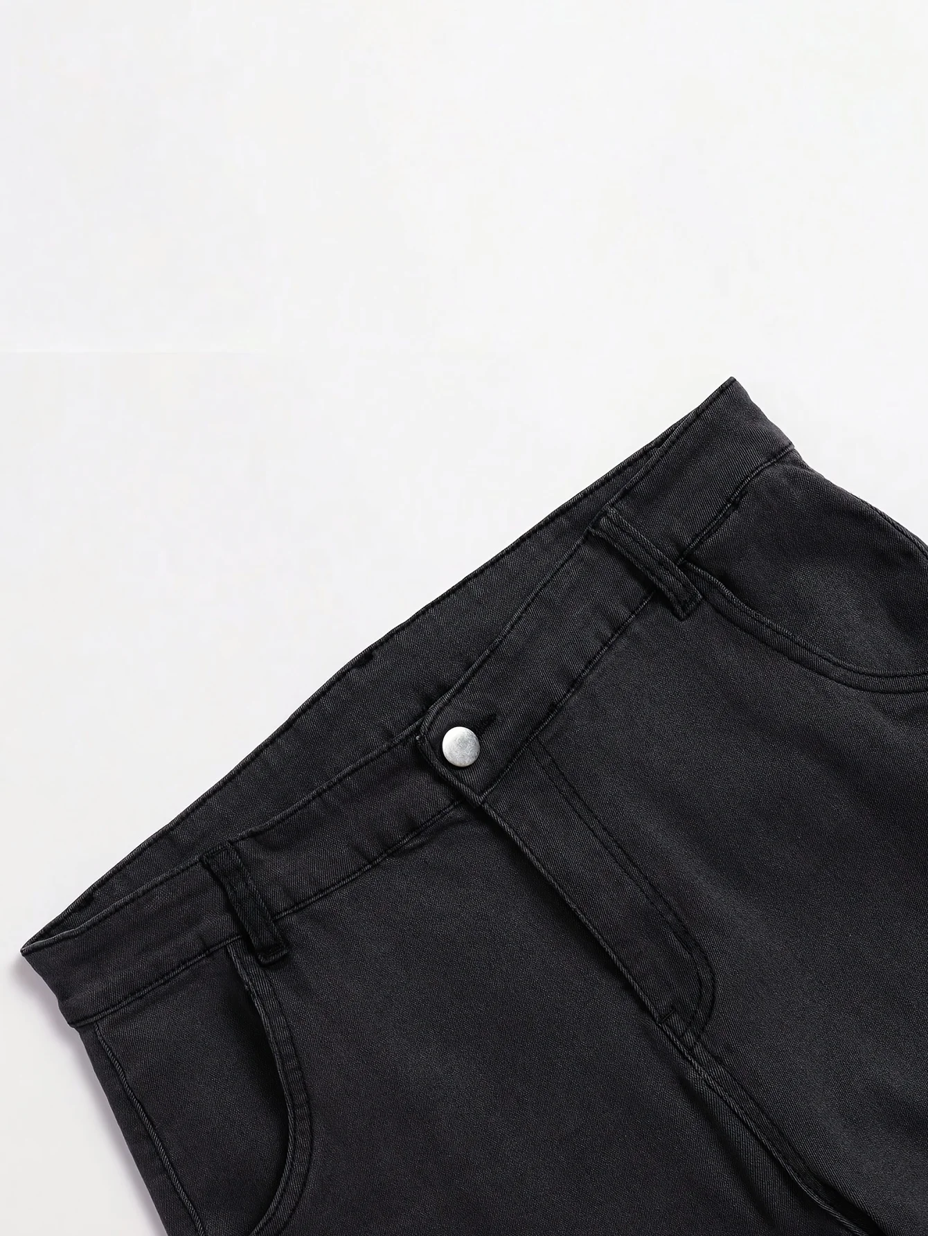 Men's workwear multi pocket jeans, casual street style straight leg denim pants - Image 4